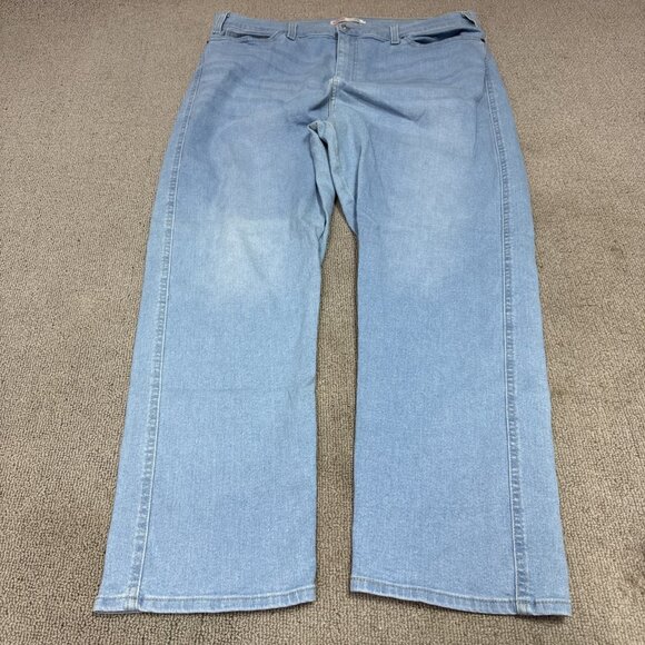 Levi’s Signature Jeans Heritage High Rise Straight Blue Pockets Women’s Size 20 - Picture 1 of 13